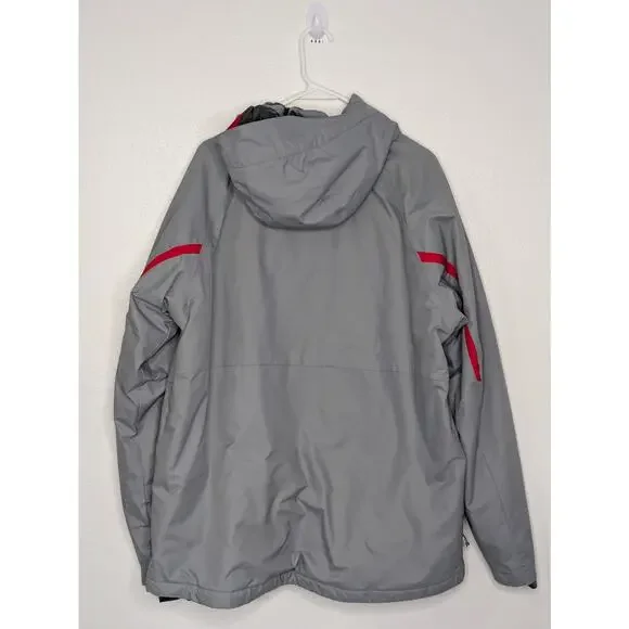 Columbia Jacket Mens Large Gray Omni-Tech Hooded Rain Waterproof - Picture 8 of 12